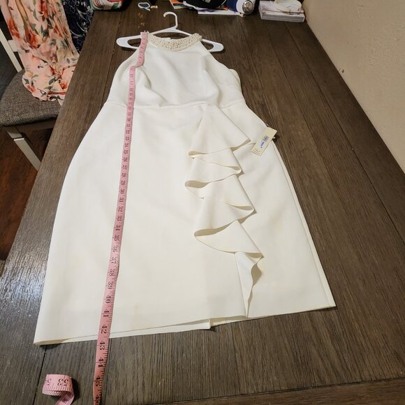 Eliza J pearly bead sleeveless sheath dress NWT Ivory Size 18 - Picture 2 of 13